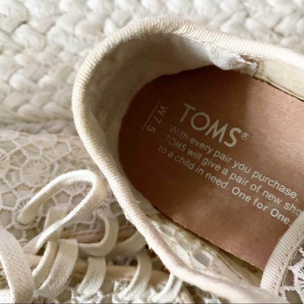 Toms Lena Crochet Lace Espadrille Sneakers - Picture 4 of 7